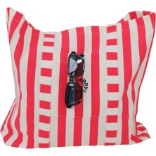 Peppythings Kırmızı Lily 3'li Set (Bez Çanta - 3'lü Kese - Makyaj Çantası)