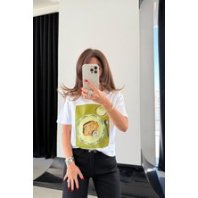 Tabakta Kek Baskılı Tshirt