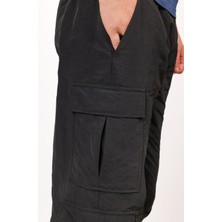 Erkek Kargo Cep Yazlık Paraşüt Yandan Cepli Relax Fit Düz Paça Pantolon