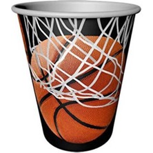 Baketbol Temalı Bardak Doğum Günü Karton Parti Bardağı 8'li