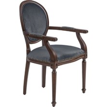 Gazzini Furniture Madalyon Kolçaklı Ahşap Klasik Sandalye