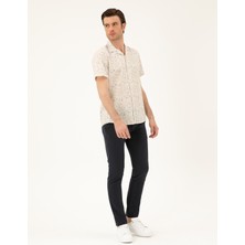 Cacharel Erkek Lacivert Slim Fit Beli Bağcıklı Pantolon 50293848-VR033