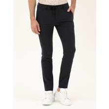 Cacharel Erkek Lacivert Slim Fit Beli Bağcıklı Pantolon 50293848-VR033