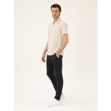 Cacharel Erkek Lacivert Slim Fit Beli Bağcıklı Pantolon 50293848-VR033