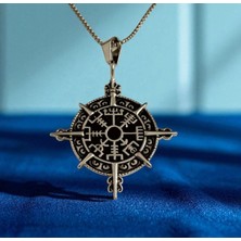 Viking Pusula Çelik Kolye Ucu