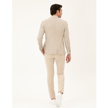 Cacharel Erkek Bej Slim Fit Beli Bağcıklı Pantolon 50293848-VR011