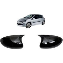 Renault Clio 3 Hb 2006-2009 Uyumlu Batman Parlak Siyah Ayna Kapağı