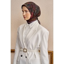 Acı Kahve Ed Scarf Vision Art Collection Eclipse Eşarp