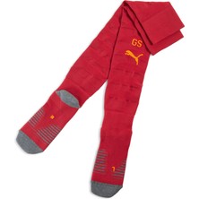Puma Galatasaray Gsk Mesh Erkek Çorap Kırmızı Renkli Desenli Yüksek Performanslı Spor Çorap