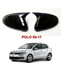 Vw Polo 6r 2008-2014 Uyumlu Batman Parlak Siyah Ayna Kapağı
