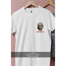 Oversize Iron Maiden Kuru Kafa  Cep Tasarımlı Unisex T-Shirt