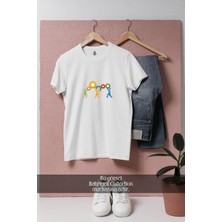 Oversize Takım Oyunu Beraber Kurma  Tasarımlı Unisex T-Shirt