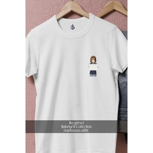 Oversize Yui Hirasawa K-On! Anime Toyosato Manga Cep Tasarımlı Unisex T-Shirt