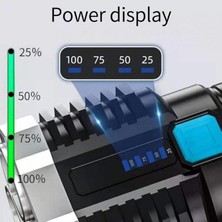 4 Fonksiyonlu Cob LED El Feneri USB Şarjlı El Feneri