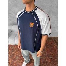 Barcelona Nakışlı Premıum Casual Taraftar T-Shırt