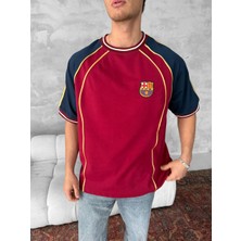 Barcelona Nakışlı Premıum Casual Taraftar T-Shırt