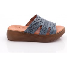 Dgn 516 Kadin Lazer Baskili Kalin Taban Terlik