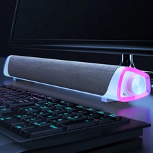 Mobil Dünyası Ally Rgb Bas Soundbar Tv Ses Sistemi ve Bilgisayar Masaüstü Bluetooth Hoparlör Su - MBN7915-9426
