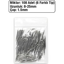Ally 8MM-25MM Paslanmaz Çelik Saat Pimi Yaylı Susta 108 Adet KARIŞIK-(5775) - BKS2034-1212