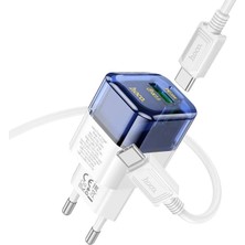 Hoco C131A Platinum PD30W+QC3.0 Girişli Hızlı Şarj Başlığı ve Type-C To Type - 1OL1664-5957