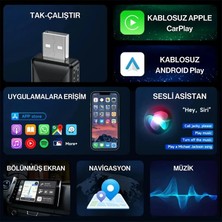 Gizmur Store Ally Kablosuz Car Play Adaptörü Apple ve Android Cihazlar Için Wireless Carplay ? - GMS4151-8338