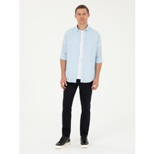 Cacharel Erkek Koyu Lacivert Slim Fit Pamuklu Jean Pantolon 50294027-VR100