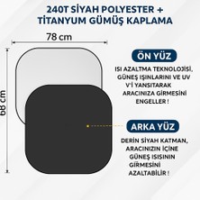 Araba Ön Cam Güneşlik Otomobil Güneşlikleri Araç Gölgelik Oto Içi Katlanır Perdesi Oto Ön Cam Güneşliği 78-68 cm 2 Parça