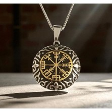 Viking Pusula Çelik Kolye Ucu