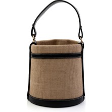 Bej Siyah  Kadın Postacı Çanta C06573060018