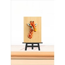 2 Adet Zürafa Magnet Mini Tablo