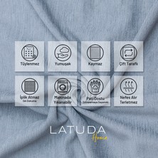Latuda Concept Kaymaz Koltuk Örtüsü Çift Taraflı Mikrofiber Şönil 175x300 cm Gri – Kedi Köpek ve Çocuk Dostu