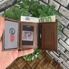 Guard AsyaClub Hakiki Deri Erkek Taba İnce Cüzdan