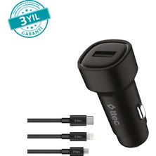 Ttec Smartcharger 2.4A Trio Kablo Araç Şarj Aleti