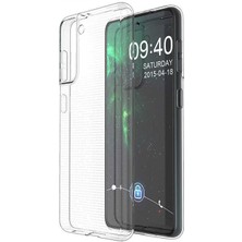 Samsung Galaxy S21 Fe Uyumlu Kamera Korumalı Yumuşak Dokulu ve Şık Koruma Şeffaf Kılıf