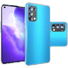 Oppo Reno 5 5g Uyumlu Kamera Korumalı Yumuşak Dokulu ve Şık Koruma Şeffaf Kılıf