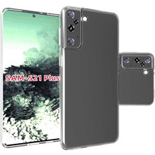 Samsung Galaxy S21 Plus Uyumlu Kamera Korumalı Yumuşak Dokulu ve Şık Koruma Şeffaf Kılıf