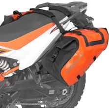 Rhinowalk Su Geçirmez Motosiklet Çantası (M Beden) 9+9=18LITRE Hacim Turuncu Renk