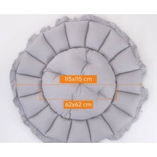 Babynest Küçük Griyıldız Yuvarlak Uyku ve Oyun Minderi (GRİ)