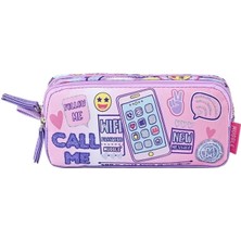 Muggle MU-5753 Call Me 2 Bölmeli Kalem Çantası Pembe