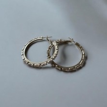 Baget Zirkon Taşlı Klipsli Halka Küpe