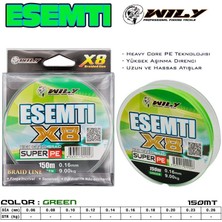 Wily Esemti 8 Kat Ip Misina 150 mt Yeşil 0,18