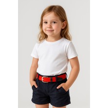 Babbelt Kids Elastik Örgü Çocuk Kemeri Kırmızı