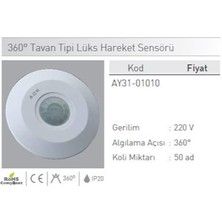 Ack 360° Tavan Tipi Lüks Hareket Sensörü AY31-01020