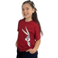 Bugs Bunny Baskılı Kız Çocuk Tişört | %100 Pamuk, Şık ve Rahat