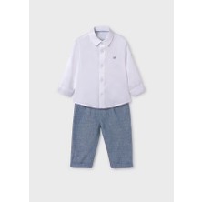 Erkek Çocuk Gömlek Pantolon Takım-Mavi