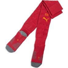 Galatasaray Logolu Puma Erkek Çorap Kırmızı Diz Boyu Yastıklı Destek ve Nefes Alabilir Kumaş