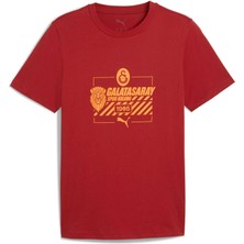 Puma Galatasaray Ftblculture Erkek Tişört 3XL Nefes Alabilir Kumaş ve Cesur Desen ile Günlük Kullanım