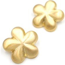 Royaleks Design Metal Çiçek Küpe - Altın