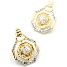 Taşlı Küpe - Altın