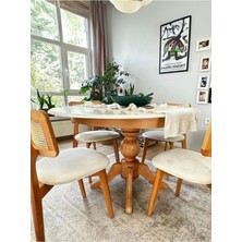 Gazzini Furniture Lindon Baba Ayak Yuvarlak Açılır Masa 100X100